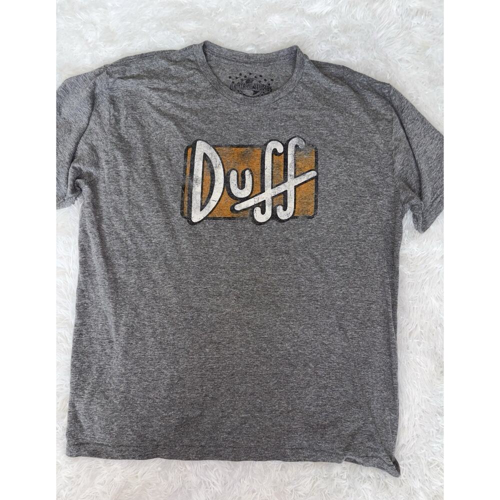 Universal Studios “Duff” Men’s 2XL Classic Gray Logo Shirt. Soft, Comfortable